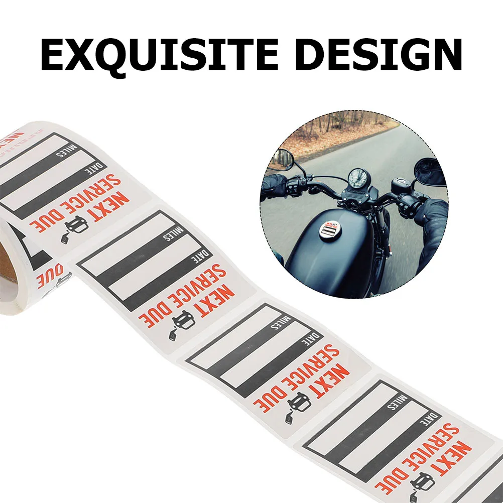 

Adhesive Car Maintenance Reminder Labels Oil Change Service Due Removable Auto Window Stickers for Date Mileage Tracking