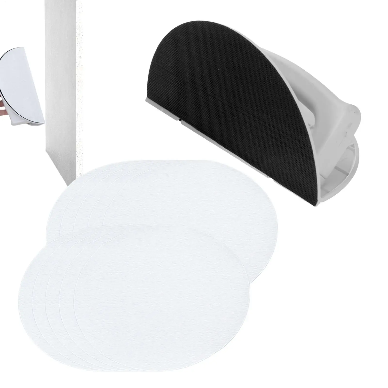 

Шлифовальные инструменты, многофункциональный полукруглый угловой шлифовальный инструмент для наждачной бумаги, угловая шлифовальная машина для гипсокартона, набор для шлифования стен для полировки