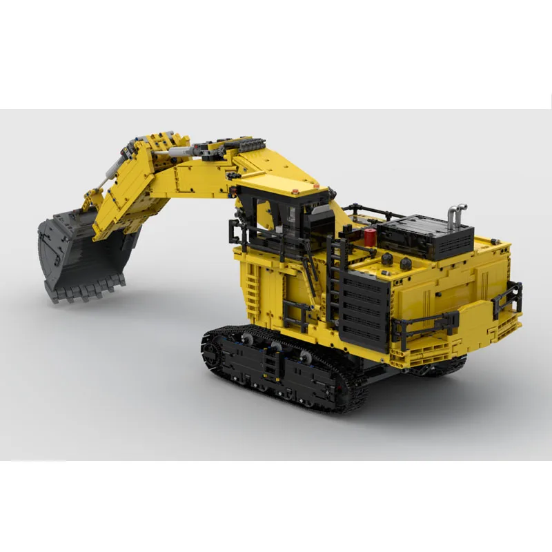 Assembly Model MOC-223188Beach Construction Site Remote Control Backhoe Excavator 4423parts Custom Birthday Educational Toy Gift