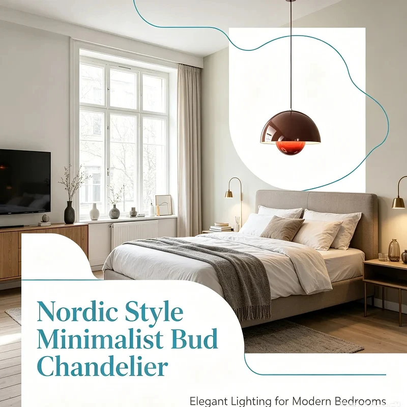 Modern Creative Bud Chandelier Multi-color Optional Decorative Pendant Lamp Indoor Lighting For Bedroom Study Restaurant
