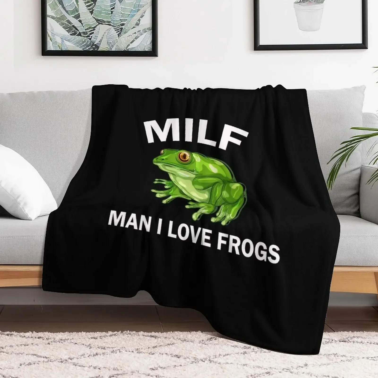 Man i love frogs bumper Throw Blanket Luxury St Plaid Luxury Brand Blankets