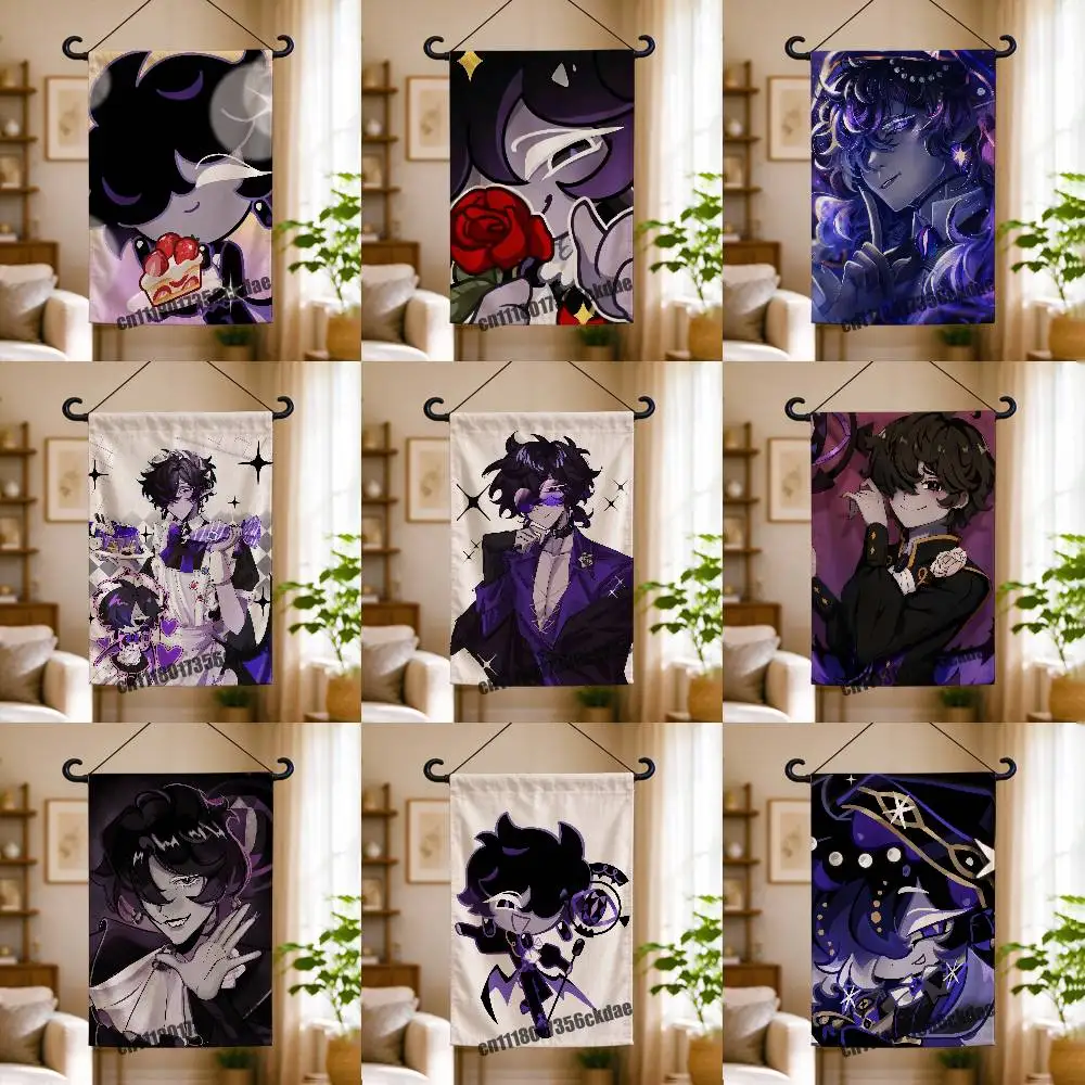 For Black Sapphire Cookie Garden Flag Custom Outdoor Home Party Advertising Cloth Decoration Wall Banner Flags