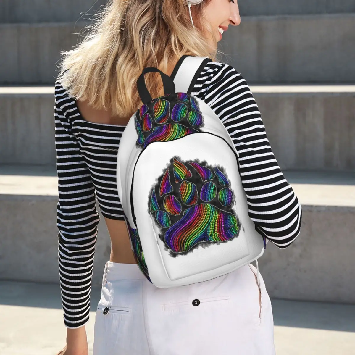 Little Wolf Backpack Student BookBag Children School Bag Laptop Shoulder Bags for Men Women