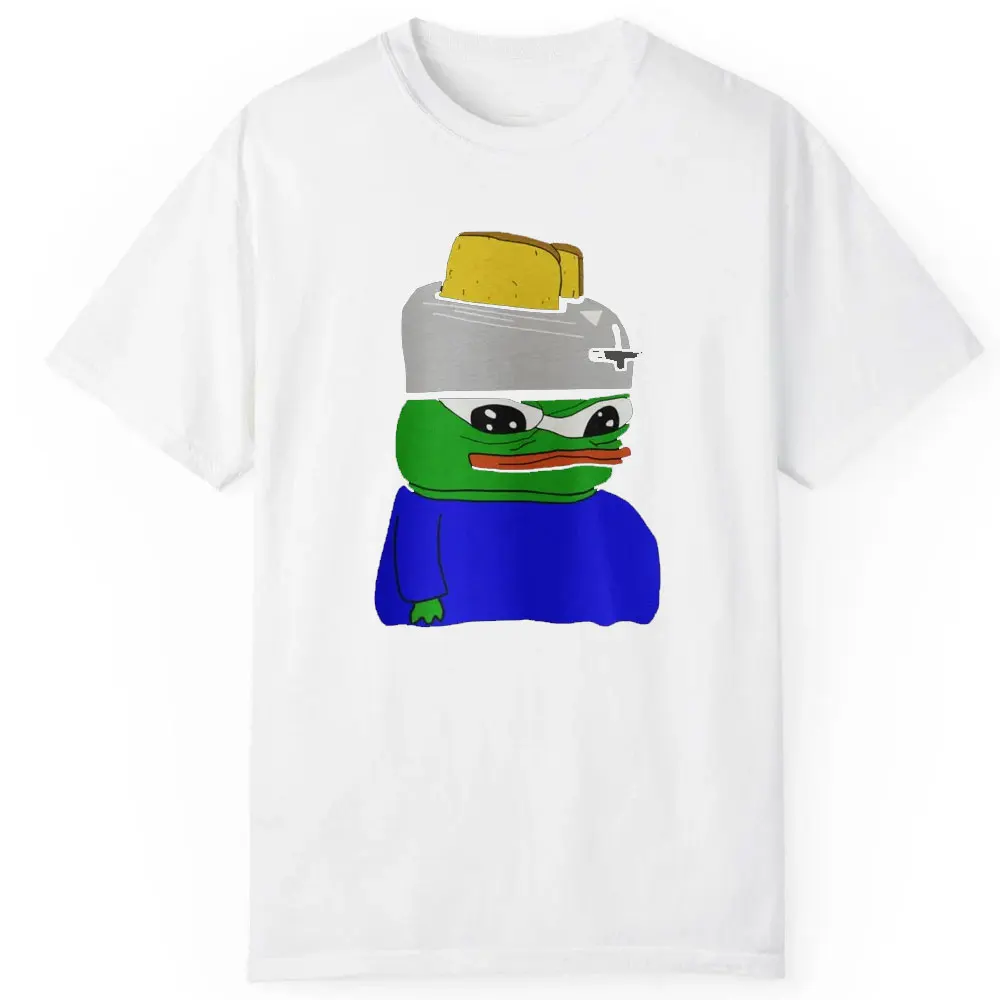 تي شيرت رجالي قطني من Apu Apustaja Toasterhead Pepe The Frog Fren Meme مضحك ثقافة الإنترنت وفكاهة جوفي تي شيرت جرافيك للجنسين #3