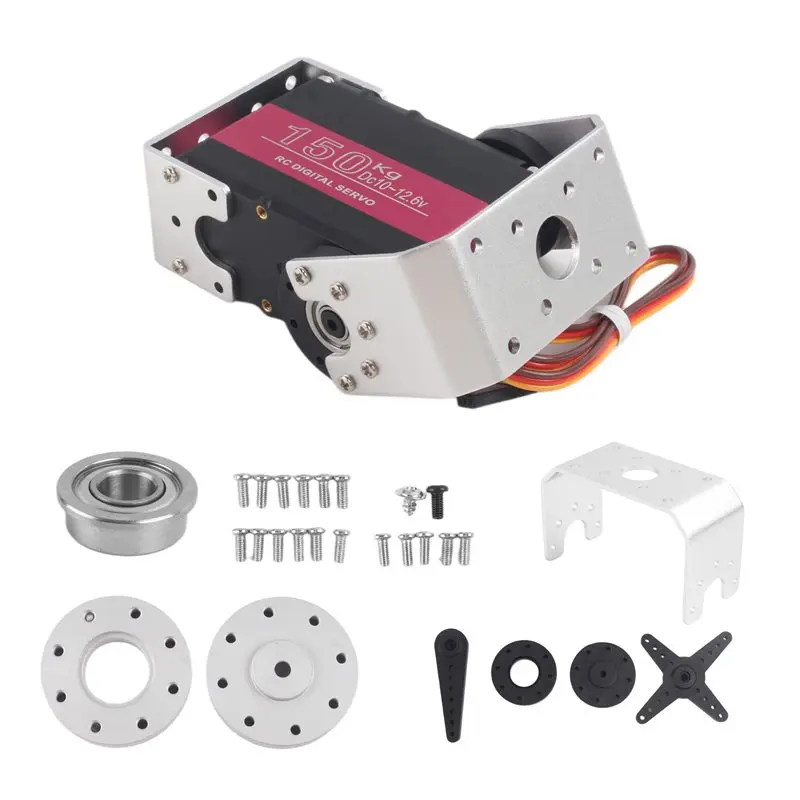 YSUN-150KG 12V RDS51150 Double-Shaft Digital Metal Robotic Servo With U Mounting Bracket Waterproof