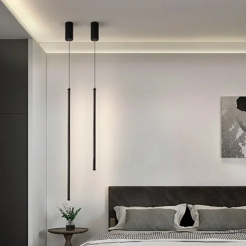 LED Pendurado Lâmpada para Home Decor, Modern Longer Luzes Pingente, Sala de Jantar, Quarto, Banho, Fundo de Cabeceira, Lustres Luminárias