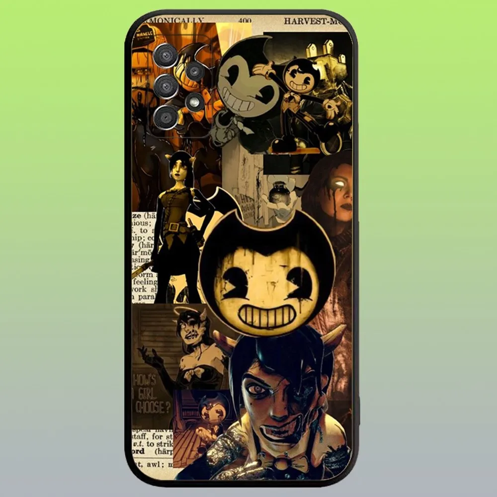 B-Bendy And The Ink Machines Phone Case For Samsung Galaxy A20,A21s,A22,A31,A32,A52,A53,A72,73,A80,A91 Soft Black Cover