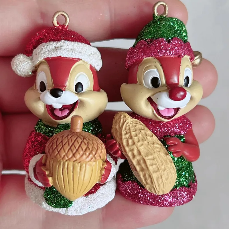 2Pieces/lot  5cm Disney Chip 'n' Dale loose powder Christmas ornaments Christmas tree ornaments