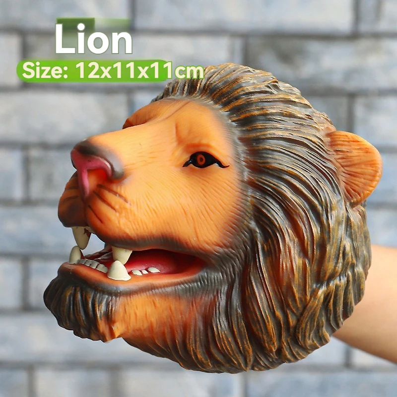 Dinosaur Hand Puppet Gloves Soft Glue Triceratops Tyrannosaurus Rex Children Simulation Animal Model Fighting Pet Toy
