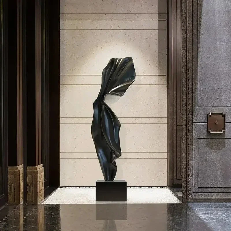 Cy56 NEW Abstract sculpture floor-to-ceiling ornament FRP hotel lobby, staircase art decoration