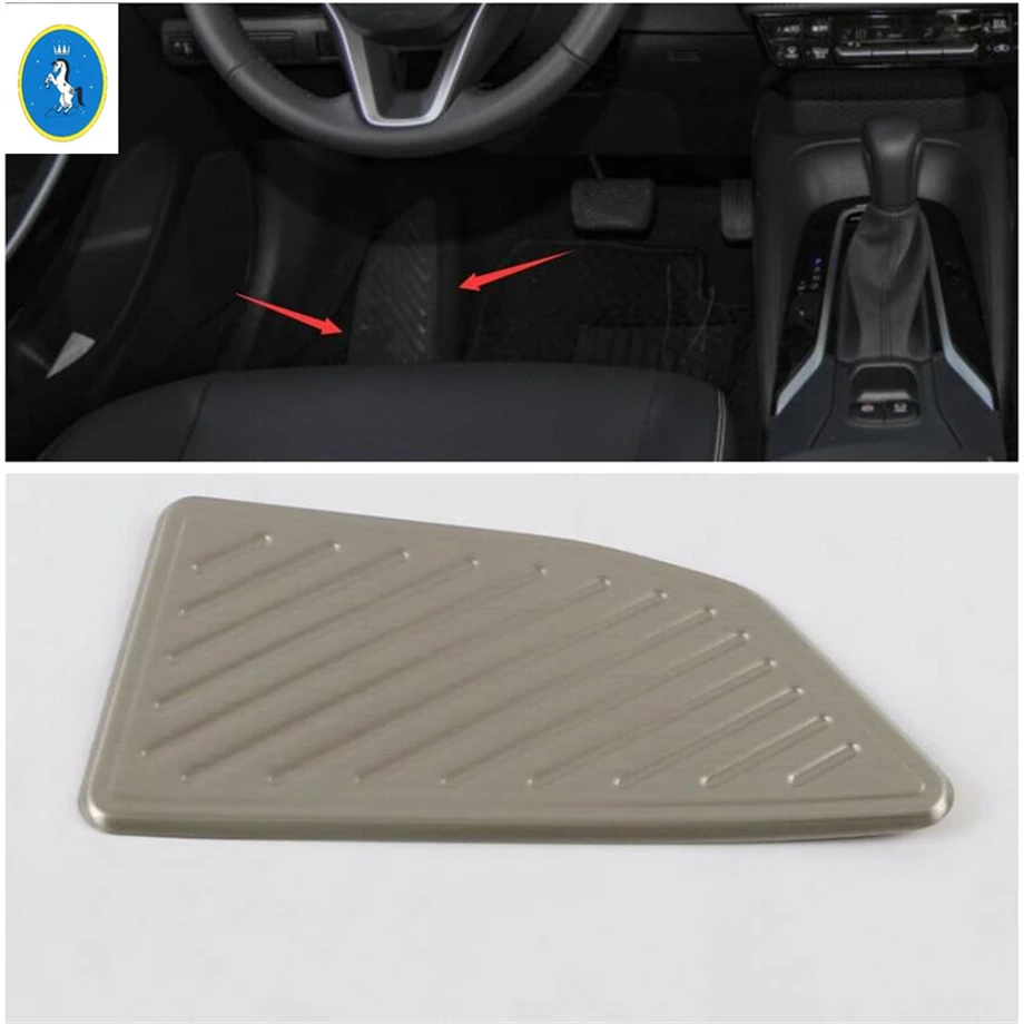 Auto Interior Accessories Left Side Footrest Foot Rest Pedal Pad Non-slip Plate Cover Trim Fit For Toyota Corolla 2019 - 2024