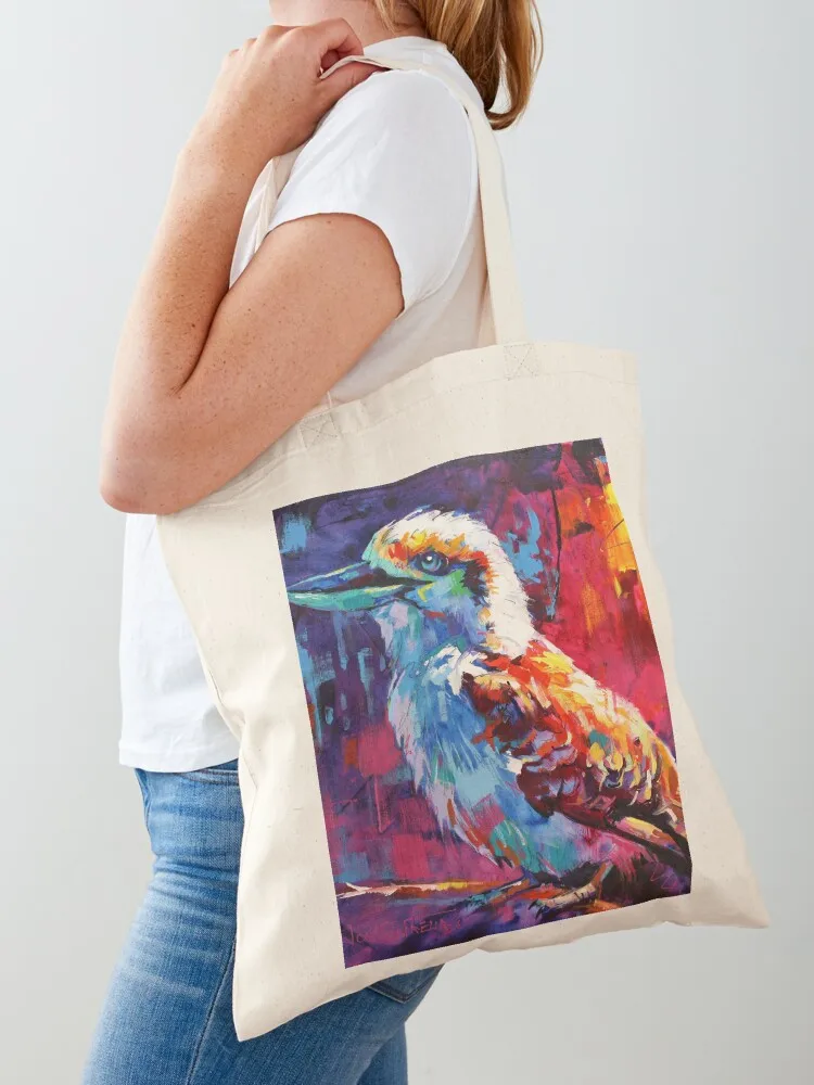 Kookaburra sits in the old gum tree... Tote Bag shopper bags ecological bags Customizable tote bag Handbags Canvas Tote Bag