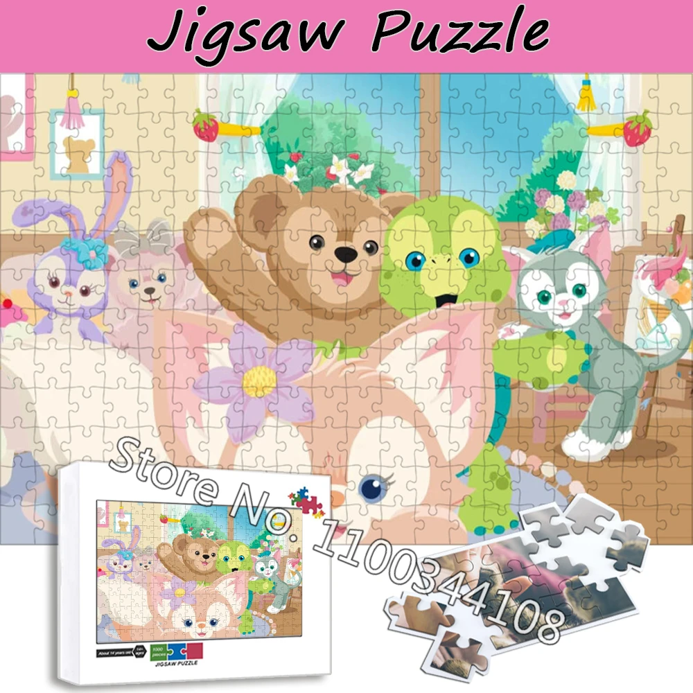 

300/500/1000 Pieces Disney Character Puzzles Cartoon Linabell Stellalou Shelliemay Duffy Jigsaw Puzzle Children Educational Toys