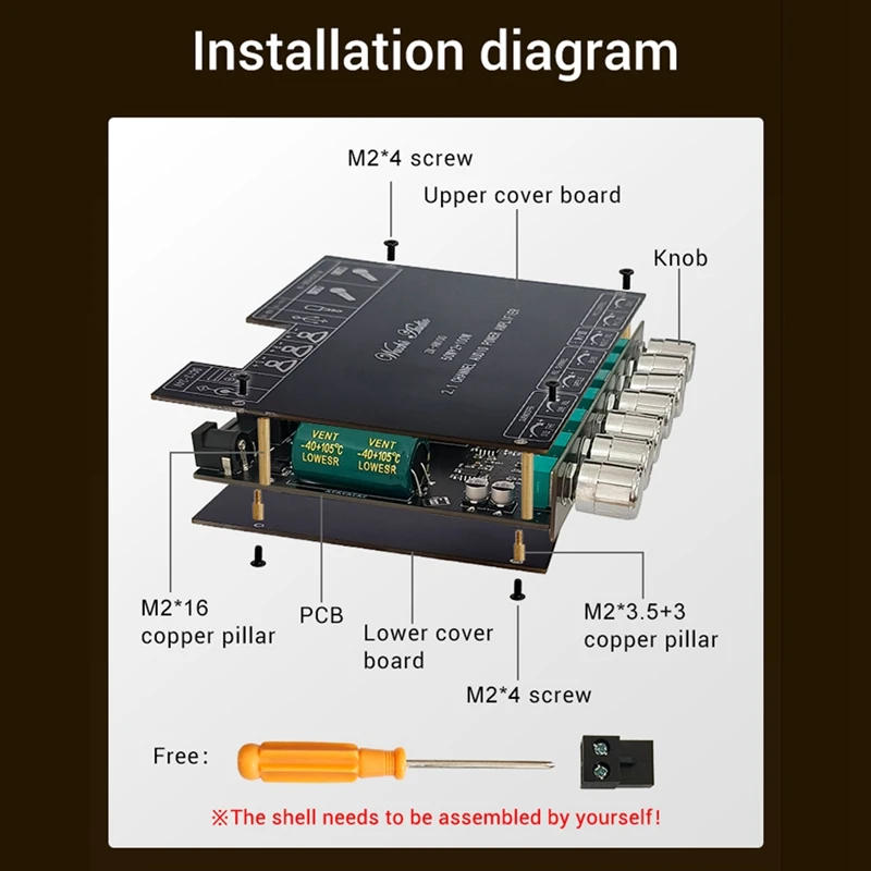 ZK-AM100 Bluetooth Amplifier Board 50Wx2 +100W TPA3116D2 Power Amplifier 2.1 Channel Microphone Audio Module