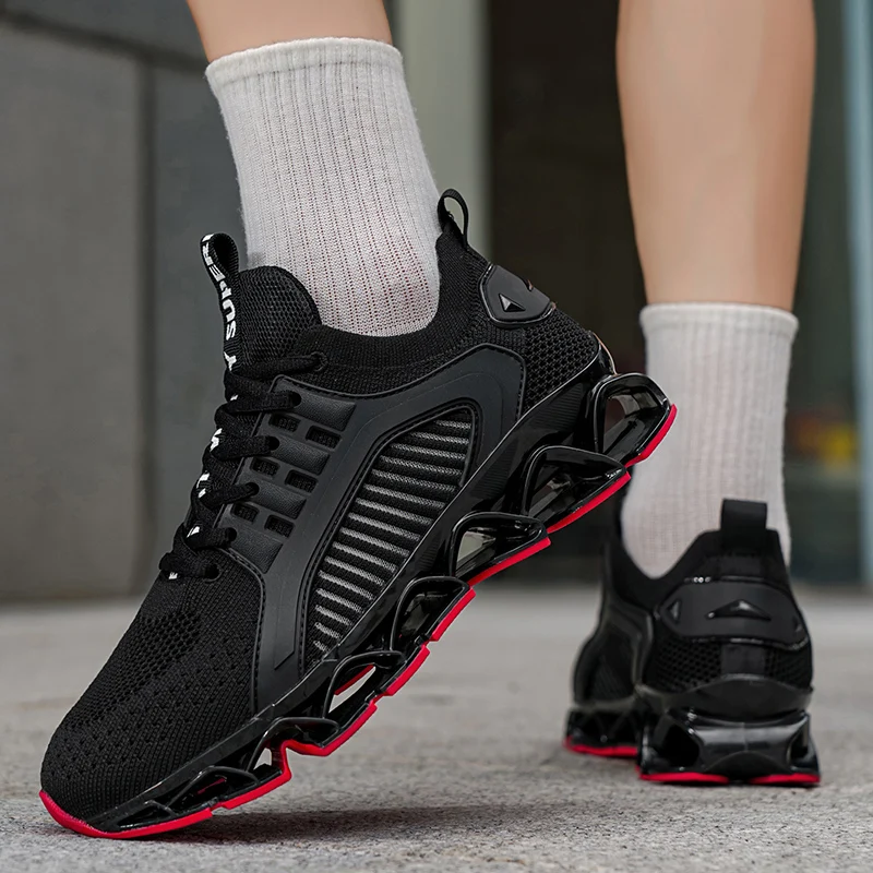 2026 Spring Hot Selling Mens Sports Shoes Shock-absorbing Comfortable Anti Slip Running Shoes Soft Foot Protection Walking Shoes