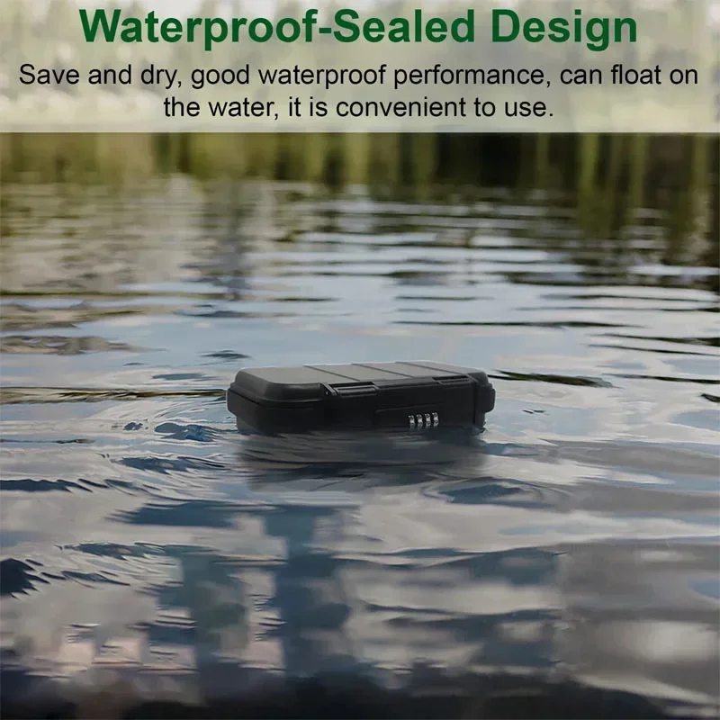 Durable Waterproof Lockbox | Beach/Camping/Travel Safe Box | Anti-Theft Portable Organizer for Phone/Keys