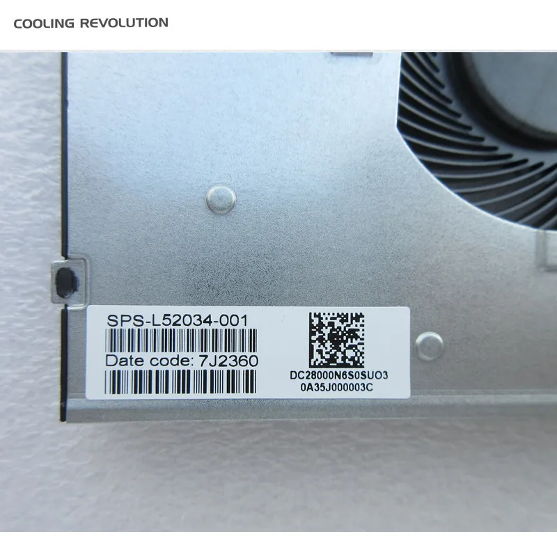 New Original Laptop CPU Cooling Fan For HP 15s-DU3038TU 15s-GY0001AU 15s-GR0006AU 250 255 G8 G9 L52034-001 EF50040S1-1C010-S9A