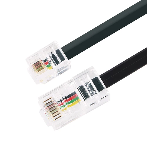 Imagen 1 del producto Adaptador RJ11 a RJ45 Cable de datos teléfono macho a macho M-M Cable de datos Modular auricular extensión de voz Cable de datos telefónico