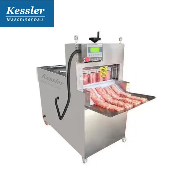 New Automatic Adjustable Thickness Commercial Meat Slicer Stainless Steel Blade Frozen Beef Pork Industrial Portioning Machine