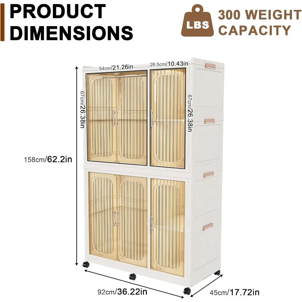 Magnetic 6-Section Closet Organizer with Hanging Rods