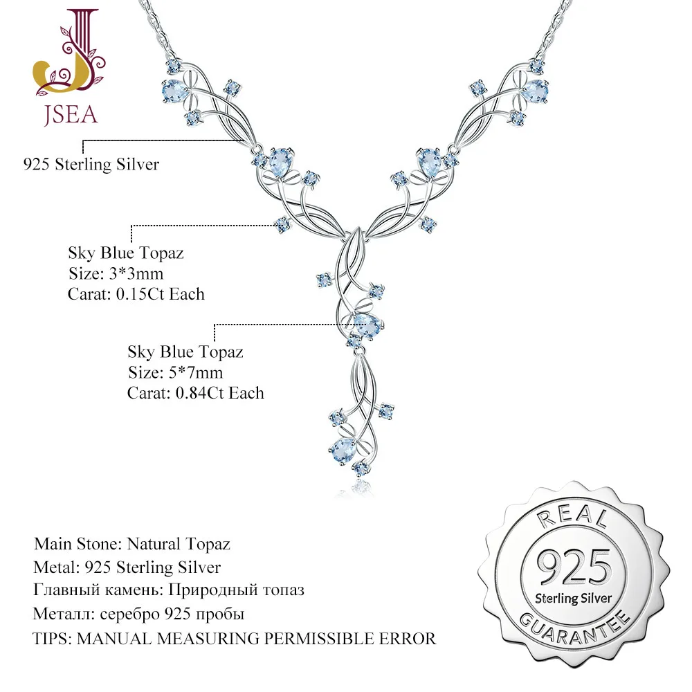 

Женское роскошное ожерелье из натурального драгоценного камня - высококачественное ожерелье из стерлингового серебра S925, инкрустированное натуральным аметистом/гранатом/топазом/зеленым агатом