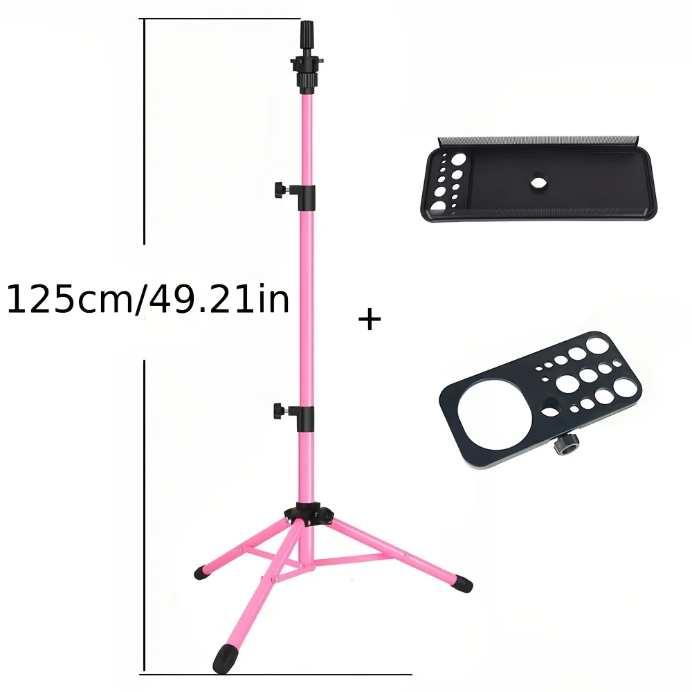 Hair Extension Tray with Wig Stand Tripod Holder
