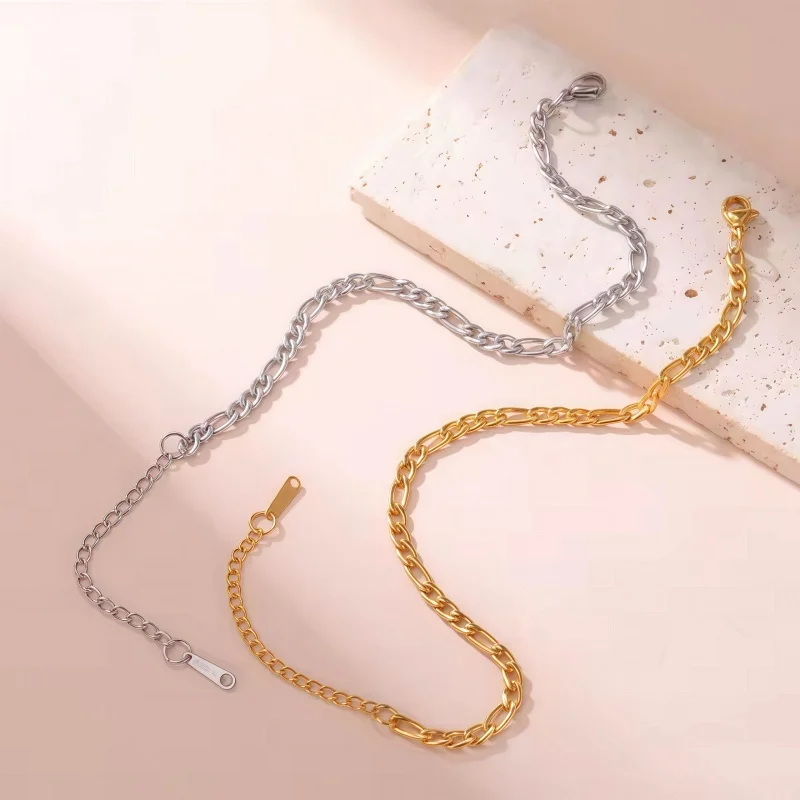 Good Quality Stainless Steel Cuban Link Bracelets Chain Fashion Women's Jewelry Simple Classic Jewelry Gift Wholesale