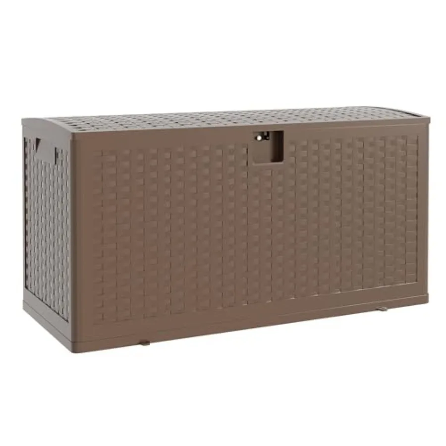 

Resin De Box, 73 Gal Outdoor Storage Box Waterof Loable, Patio Square De Box For Pkage Delivery, Outside Storage Box Coniner fo