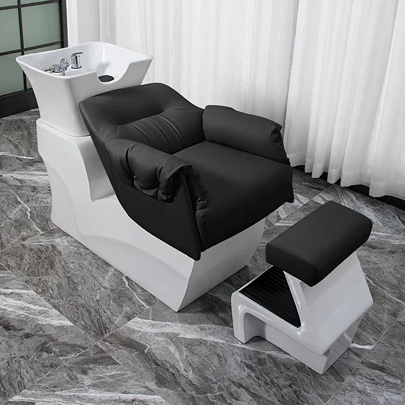 Luxury Hairdressing Salon Washbasin Chair Professional Spa Beauty Hydraulic Cosmetic Massage head spa japonais Stock Reclining