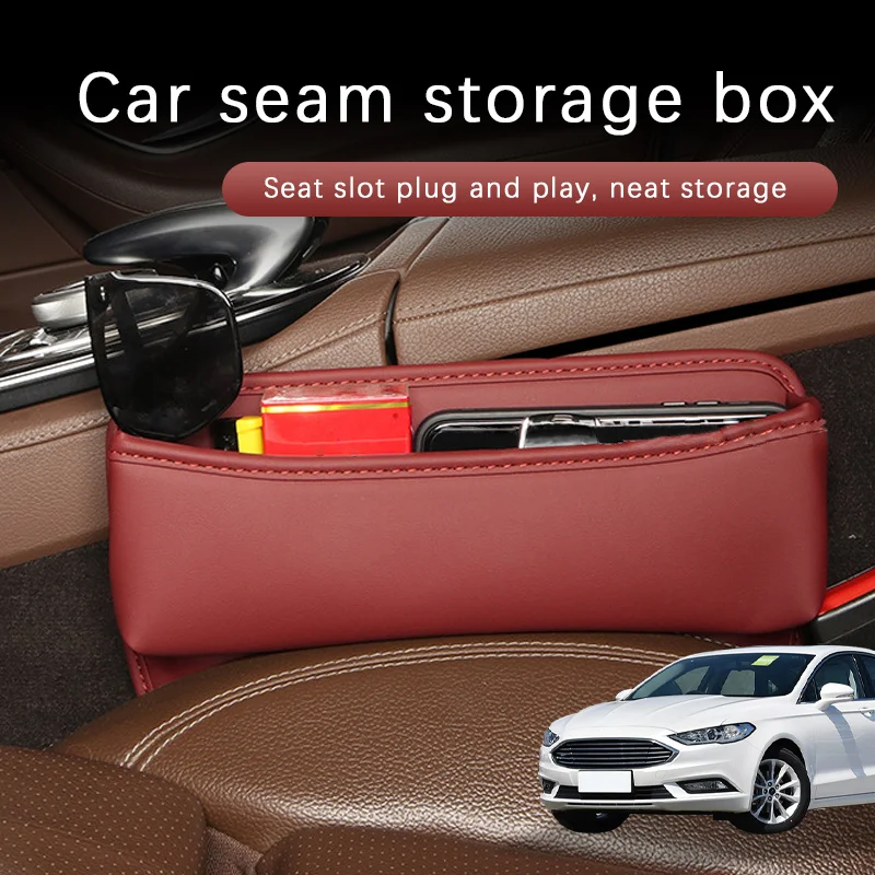 

Car Seat Gap Storage Box Driver Front Auto Seat Gap Filler Organizer Wallet Keys Card Storage Box For Ford Mondeo