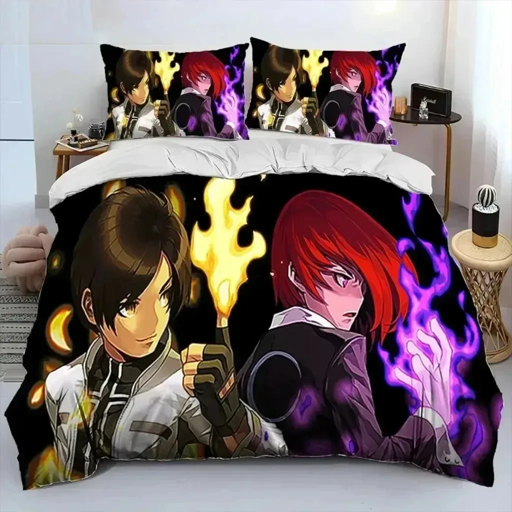 

3D Print Game King Of Fighters Retro Bedding Set Boys Girls Twin Queen Size Duvet Cover Pillowcase Bed Kids Adult