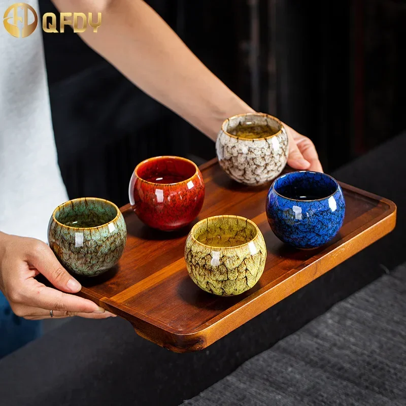 Five Elements Cup Chinese Master Cup Ceramic Mug Teacup Ceramic Kung Fu Tea Set Tea Bowl Set Household Gift Jianzhan