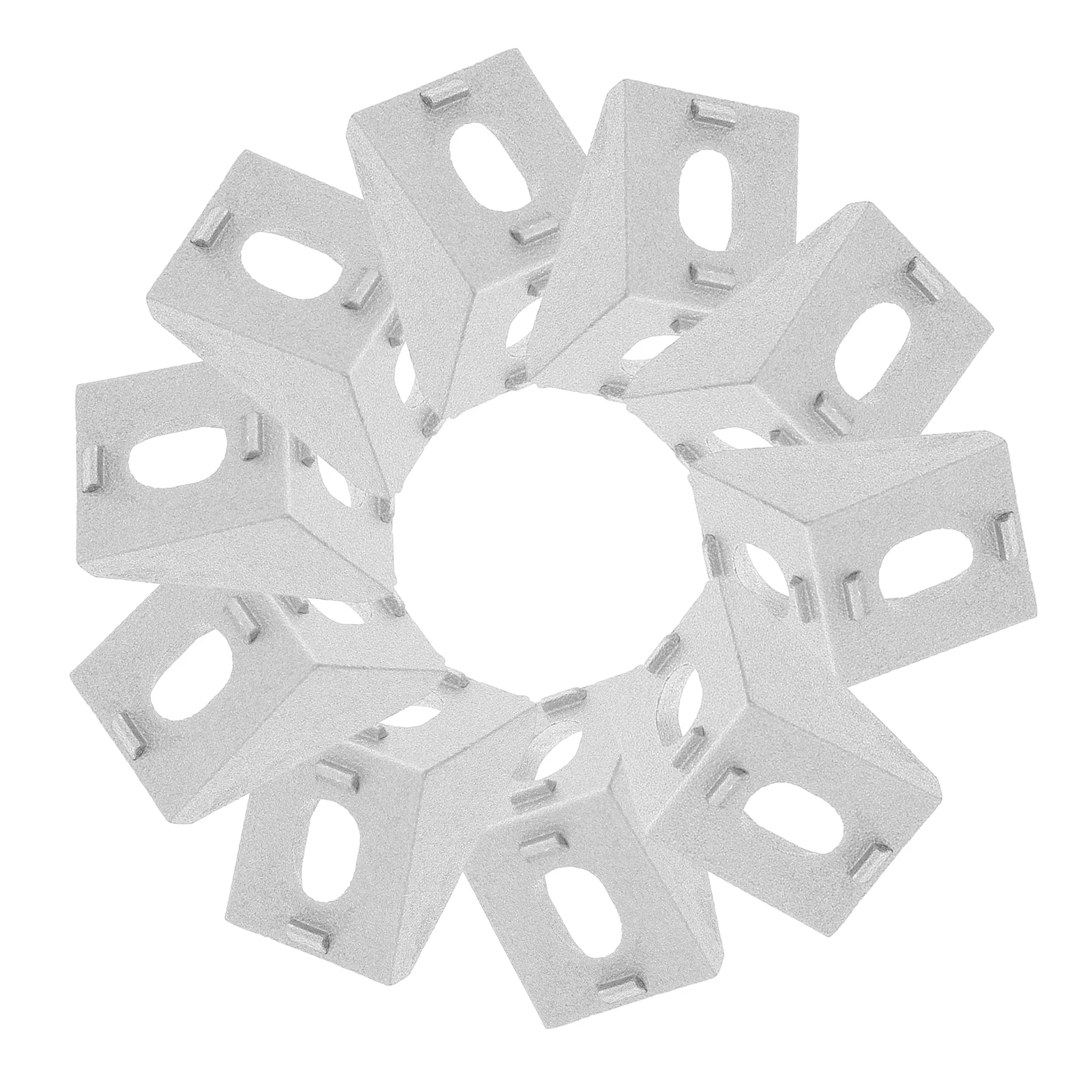 

20pcs Aluminum Brackets 2x2x2cm for 20 Series Extrusion 3D Printer Aluminum Corner Bracket CNC Router Robotics Metal Silver