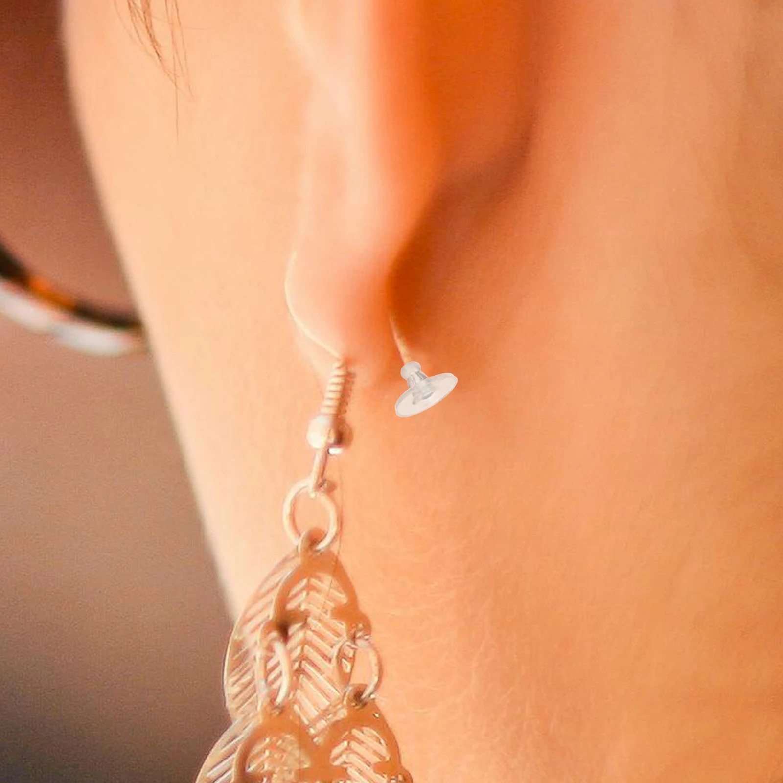 

500pcs Silicone Earring Backs Replacement Lightweight Durable Smooth Safe Skin Pierced Studs Jewelry Accessories