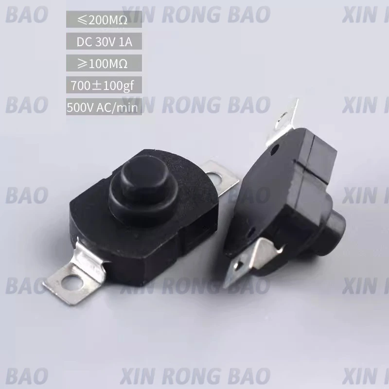 10PCS/LOT 18*12MM  Flashlight Switch 1.5A 250VAC Self Locking Patch Type Push Button Switch 2P-ON-OFF Small Switches KAN-28