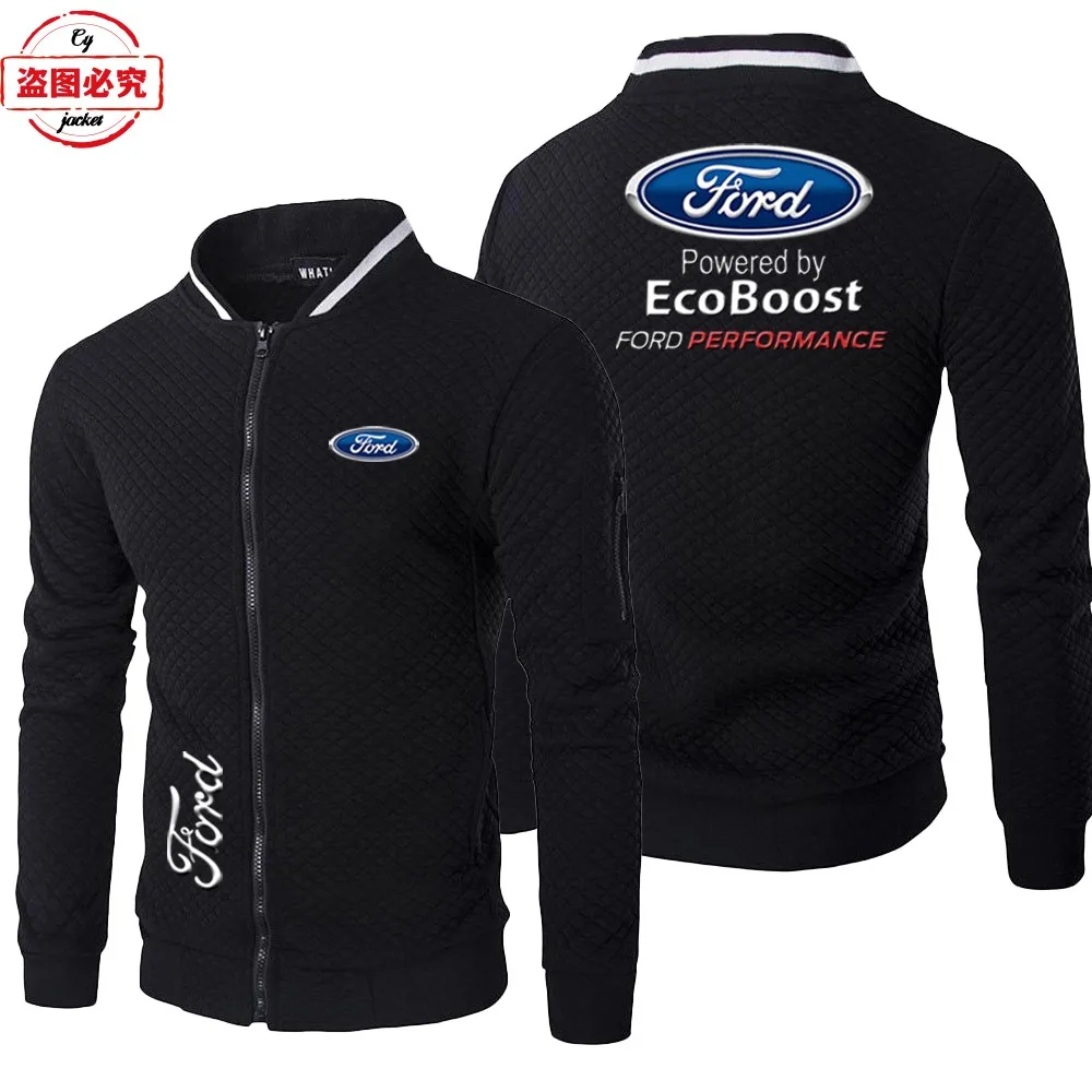 

WRC Rally Ford Racing Car Logo Куртка Свободная мужская верхняя куртка-стойка с длинными рукавами Куртка с логотипом автомобиля Ford