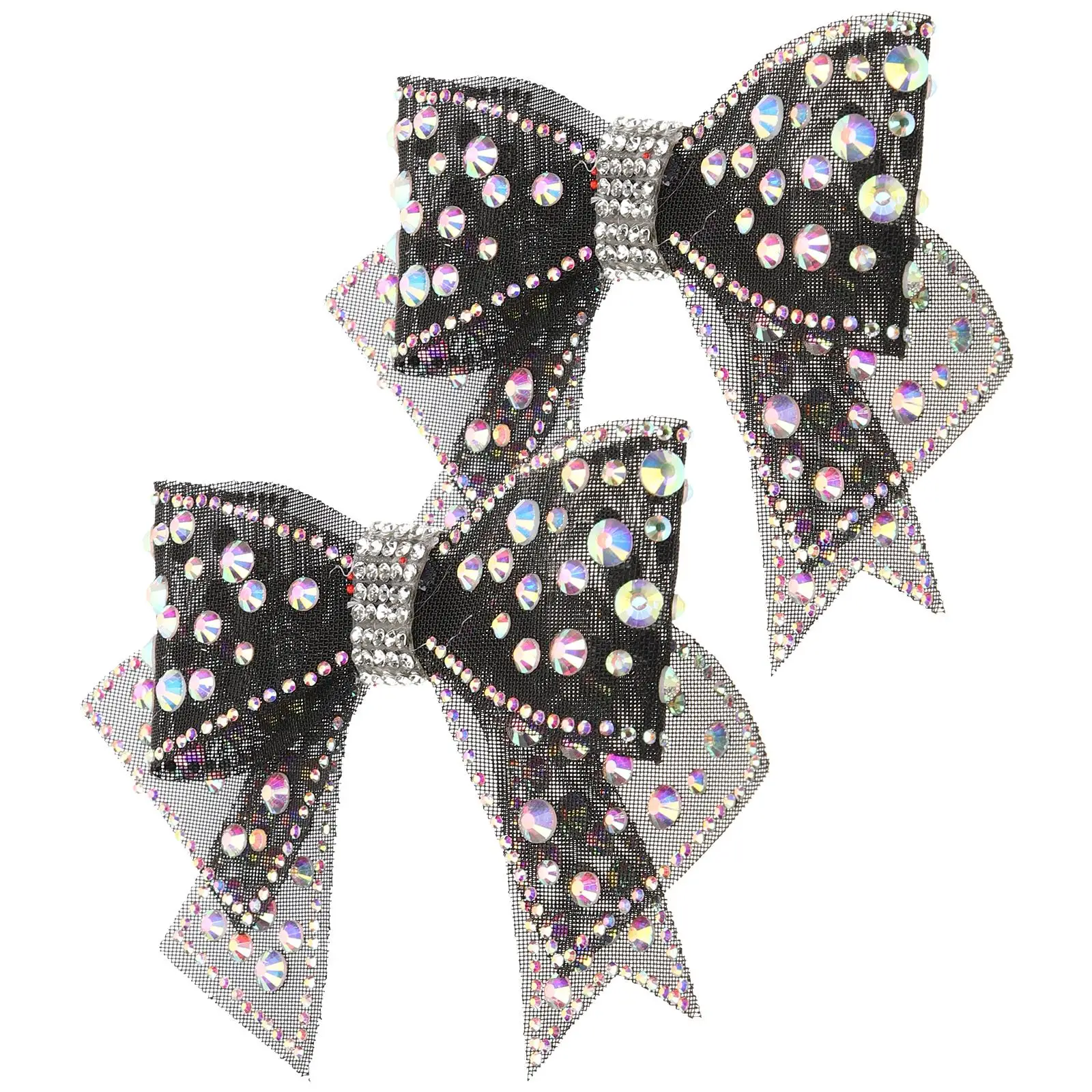 

2 Pcs Rhinestone Shoe Flower Bow White Mesh Clips Pearl Base Buckle Decorative DIY Wedding Party Accessories Shoes Charm