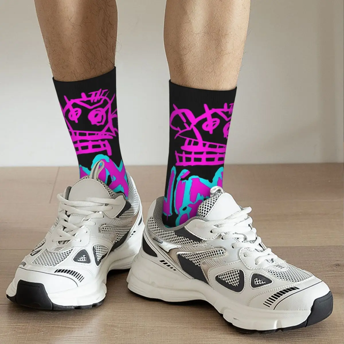 Vintage Affe Jinx verrückte Männer Kompression socken Unisex arcane Liga der Legenden Harajuku Muster gedruckt glückliche Crew Socke