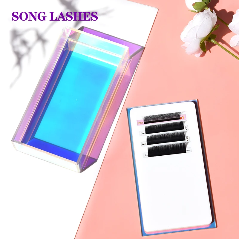 

Song Lashes Colorful Acrylic Eyelashes Box Dust-Proof and Clean Eyelash Extension Lashes Makeup Tools 140mm*75mm*30mm