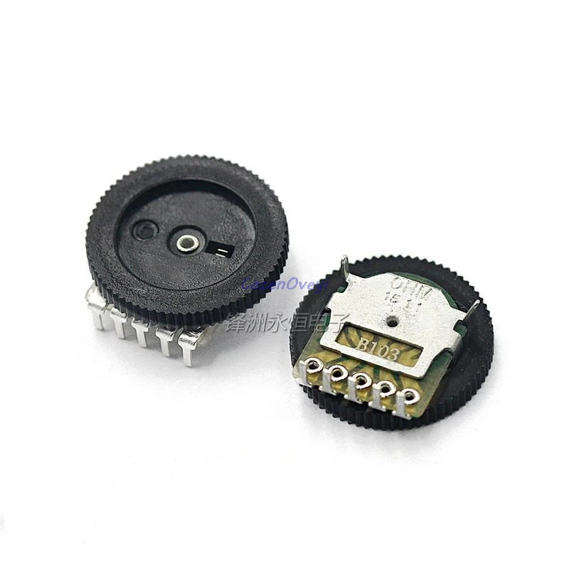 5pcs/lot Double Gear tuning potentiometer B102 1K 5Pin 16*2mm Dial Potentiometer