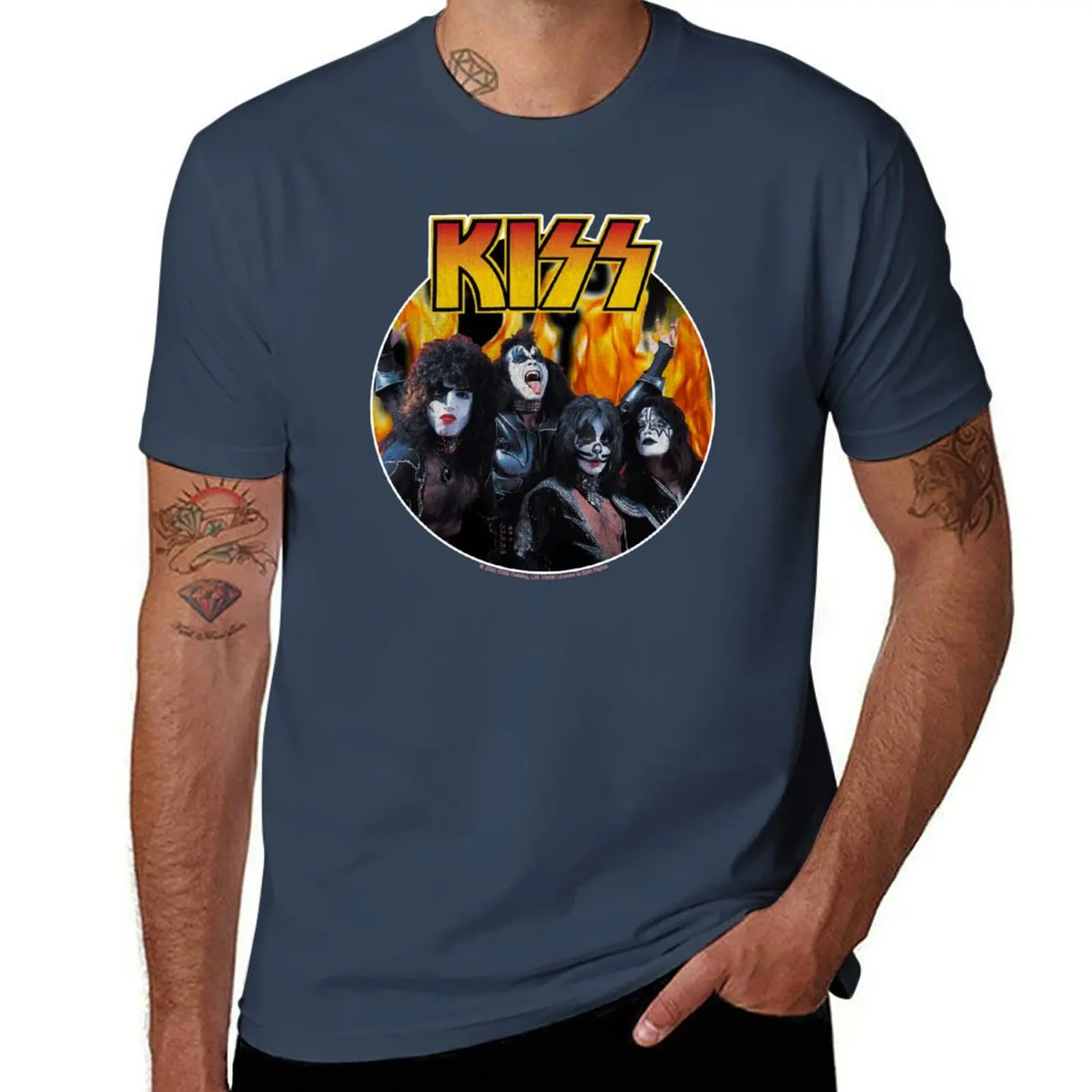 

KISS (Fire Band Design) T-Shirt anime t shirts for man t shirt for man t shirts for man cotton T-Shirt