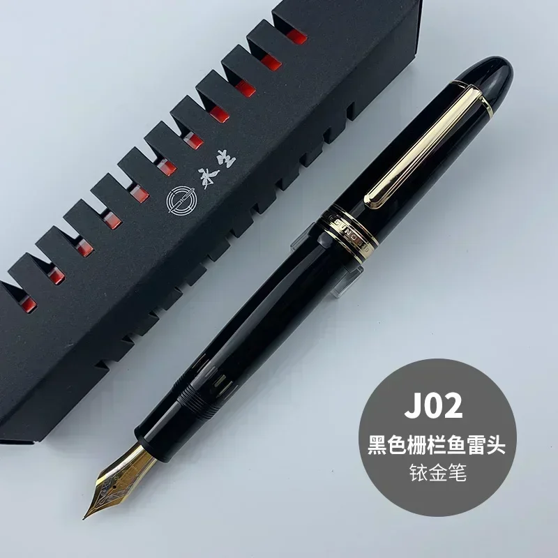 

Wing Sung 630 Copper Piston Fountain Pen No.8 / 40# F Nib High transparent Resin writing ink pen Gold Clip office Stationery