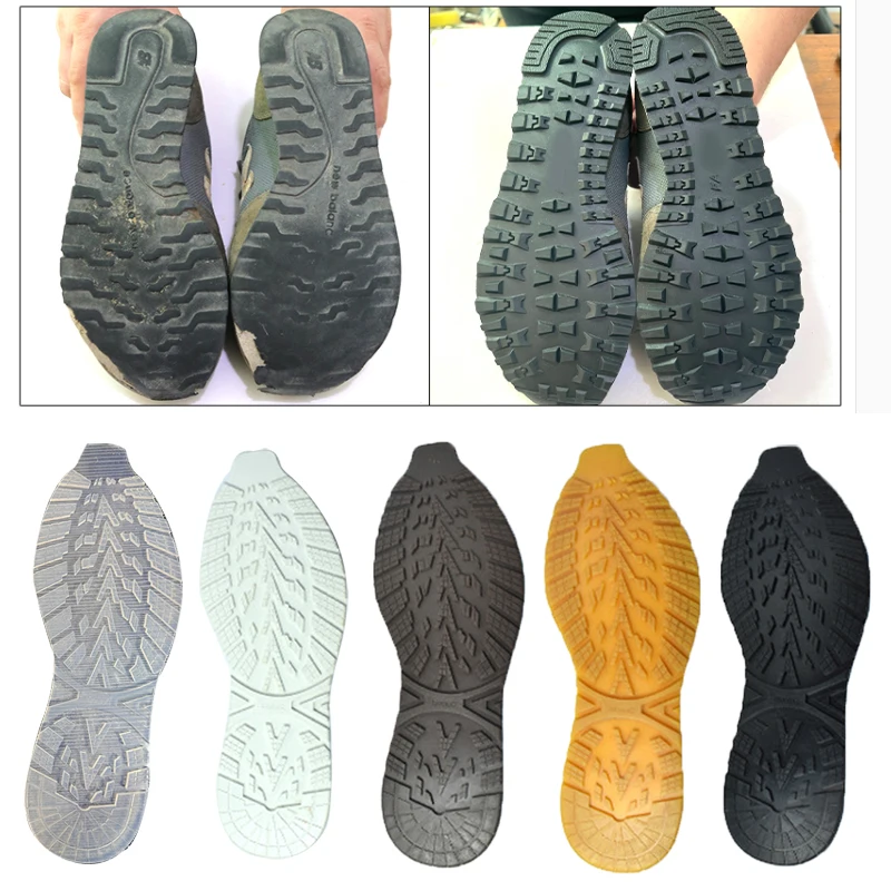 1 Pair Non-Slip Sole for Shoe Rubber Shoe Soles Wearable Shoes Pads Replaceable Soles Soling Sheet Stickers Pad Sneakers Outsole image 4