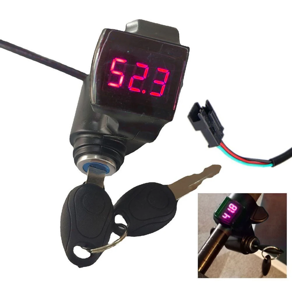 

Electric Scooter Thumb Throttle With Key Lock LCD Display Cruising Switch Electric Bicycle E-bike Handlebar Throttle Accelerator