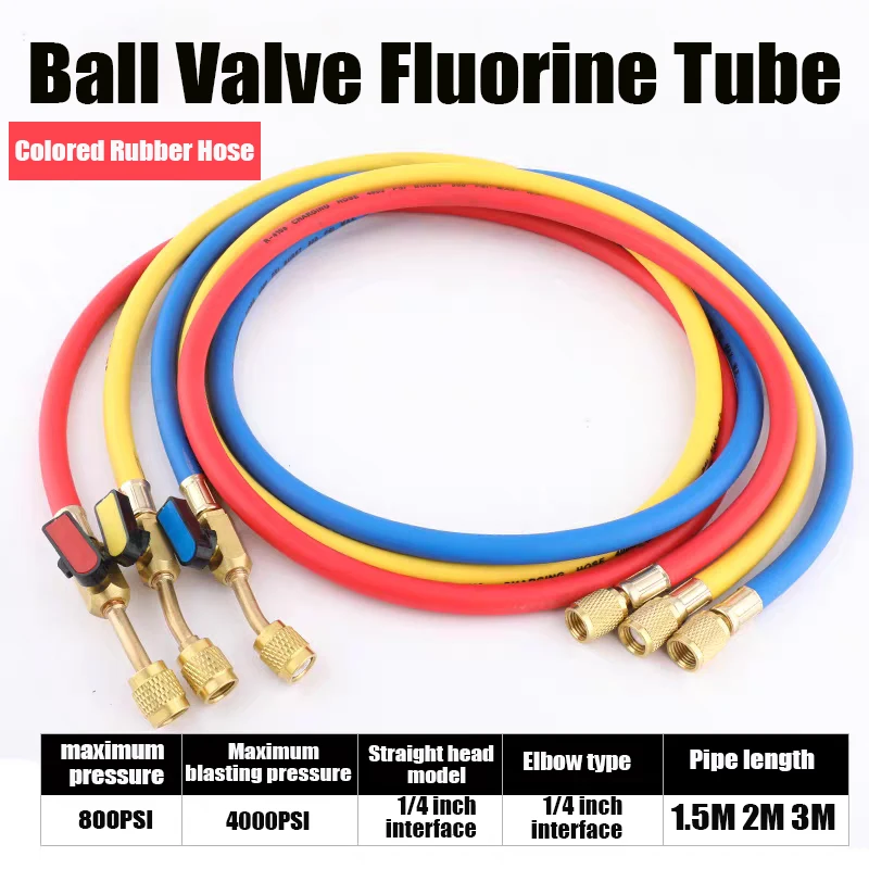 

Air Conditioner Fluorine Tube With Ball Valve Switch Car Refrigerant Snow Type R410 R22 R32 R134 Refrigerant Filling Tube
