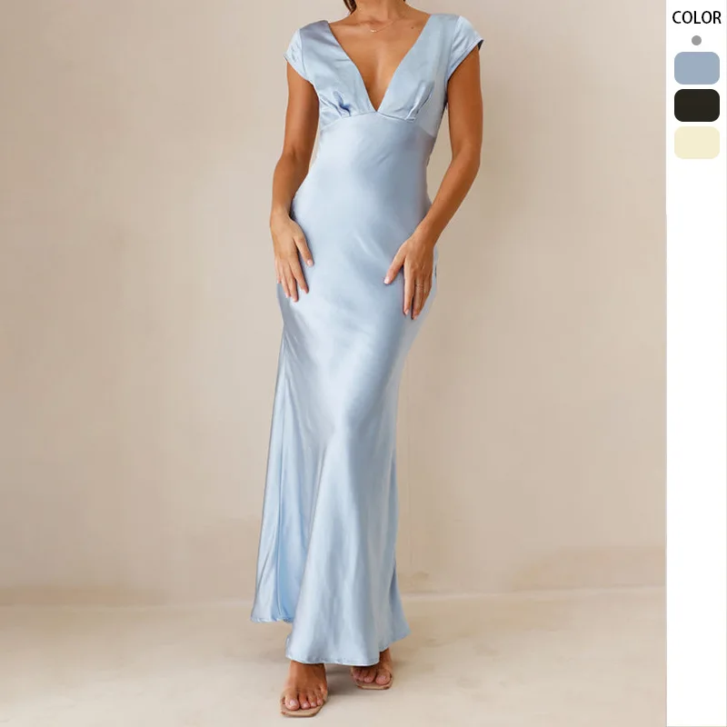 

Elegant Party Holiday Dresses for Women One-Piece Formal Cocktail Date Night Wedding Guest Dress Long Sleeve A-Line Midi Dress