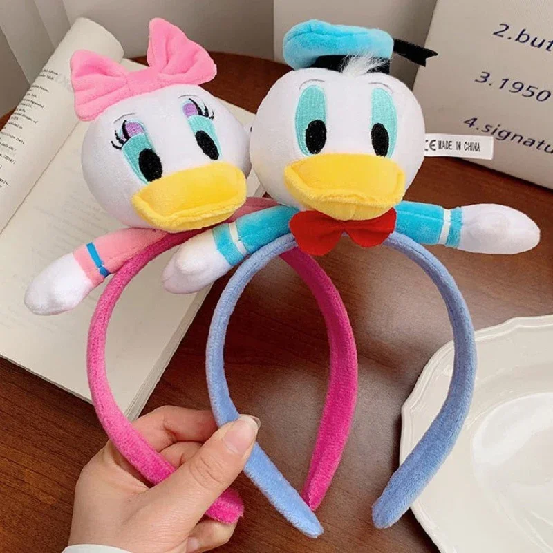 Disney Donald Duck Head Bands Baby Daisy Plush Doll Hair Bands Girls Cartoon Ears Hairband Kids Fall Winter Headband For Women