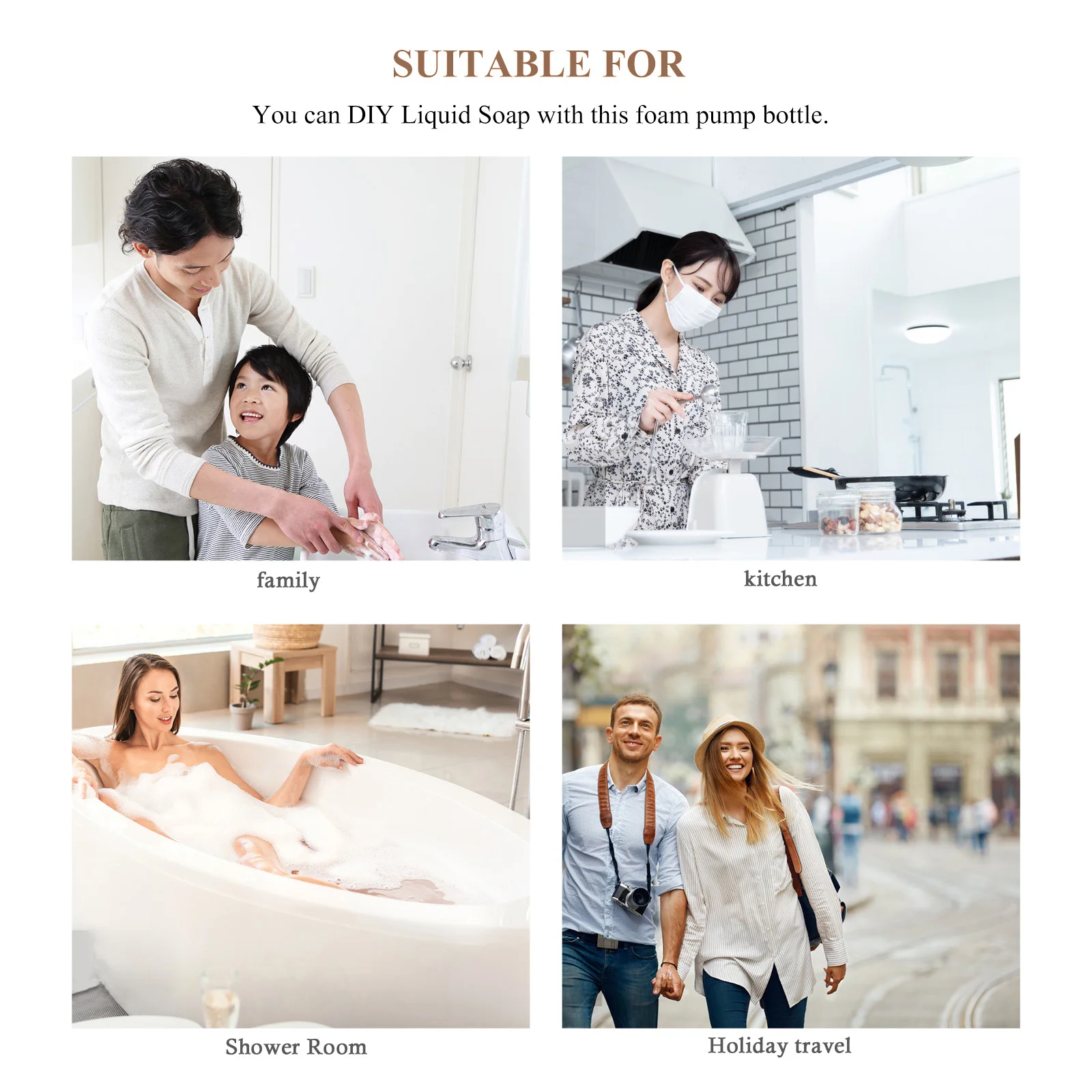 

3Pcs 50ml Foaming Bottle Travel Lash Shampoo Dispenser Odorless Safe Lightweight Emergency Occasions Spring Loaded Button