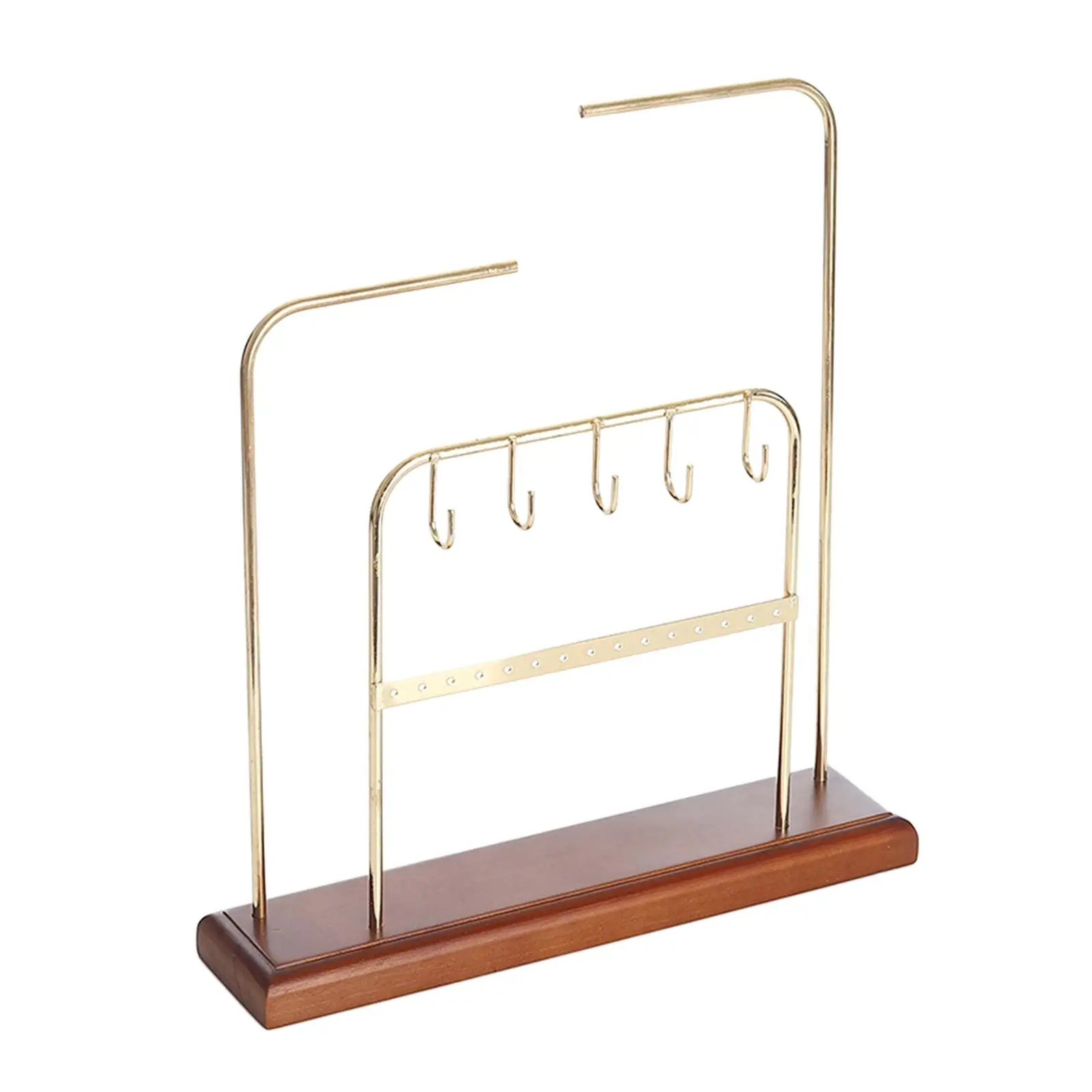 Iron Jewelry Organizer Stand Multi Tiers Metal with Holes and Hooks Jewelry Tree for Earrings Rings Chain Shops Stores