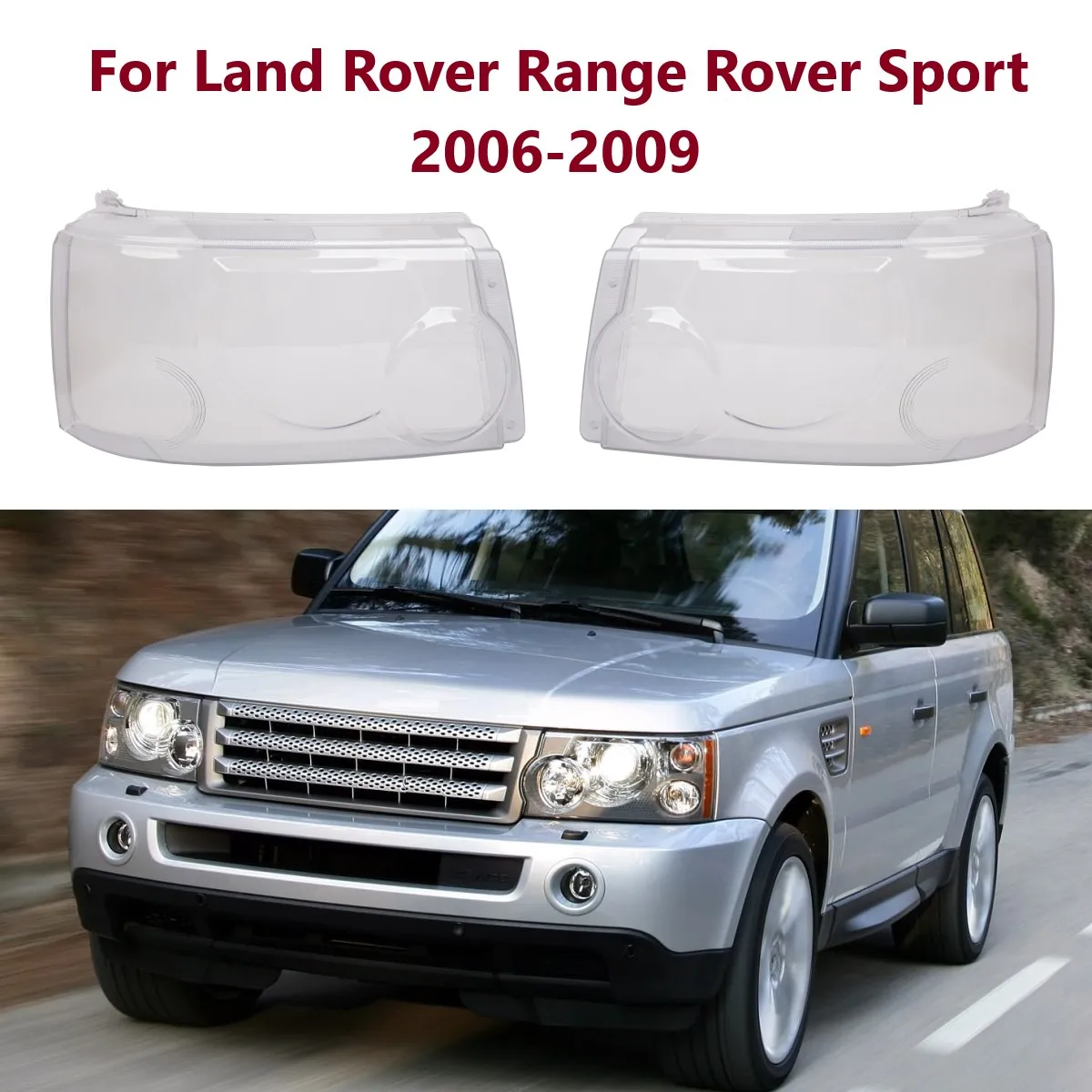 

Car Front Transparent Headlight Lens Cover Headlamp Shell Housing Lampshade For Land Rover Rang Rover Sport 2006 2007 2008 2009